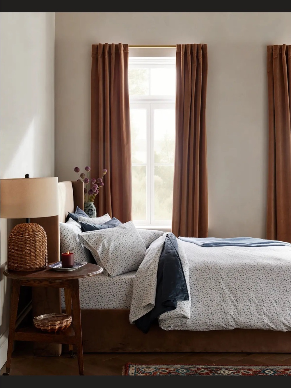 Quince Organic Crisp Percale Floral Duvet Set - Picture 2 of 5